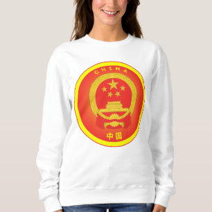 Sweatshirt Forme de cercle d'emblème national de la Chine