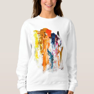 Sweatshirt Formes Abstraites Nées de la Palette d'un Artiste