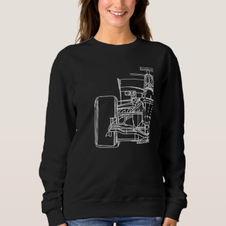 Sweatshirt Formula Racecar Schéma Course voiture pilote Formu