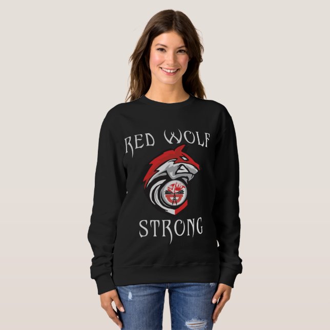 Sweatshirt Fort du loup rouge (Devant entier)