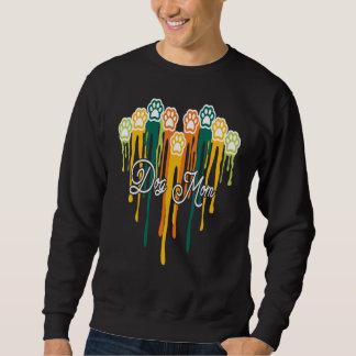 Sweatshirt Fou Chien Maman Vie Fête des Mères Empreinte T