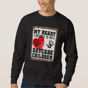 Sweatshirt Fournisseur de soins pour enfants Coeur garderie e