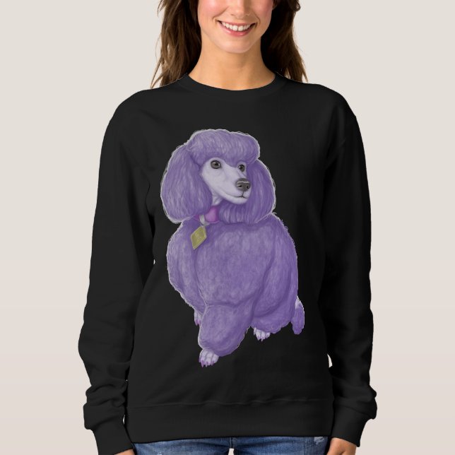 Sweatshirt Fourpoints Poodle pourpre (Devant)