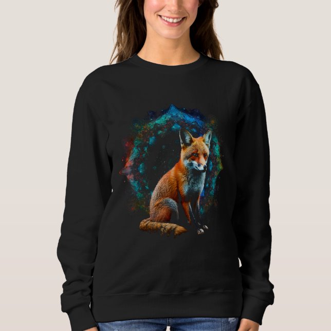 Sweatshirt Fox - Art Animal Fox (Devant)