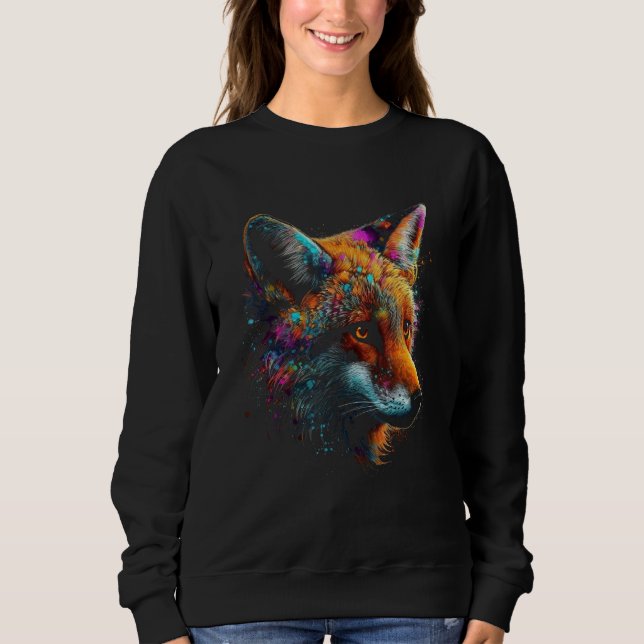Sweatshirt Fox Artwork  Animal  Animal Fox 14 (Devant)