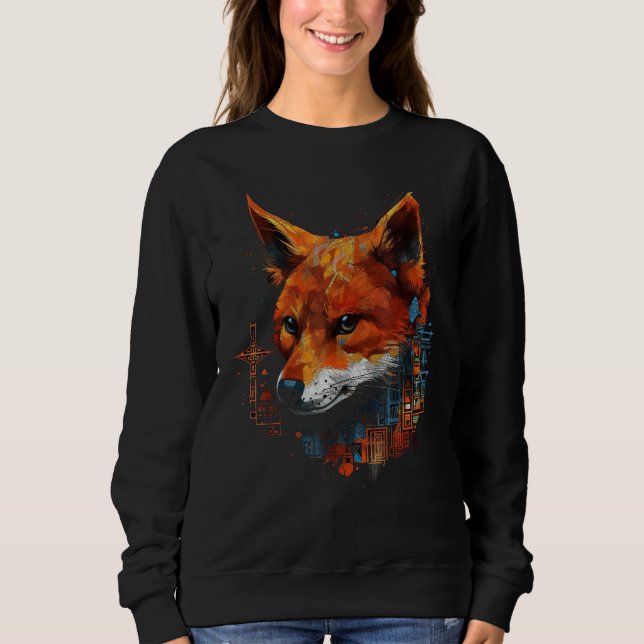 Sweatshirt Fox Artwork  Animal  Animal Fox 17 (Devant)