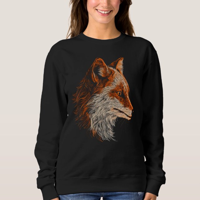 Sweatshirt Fox Artwork  Animal  Animal Fox 7 (Devant)