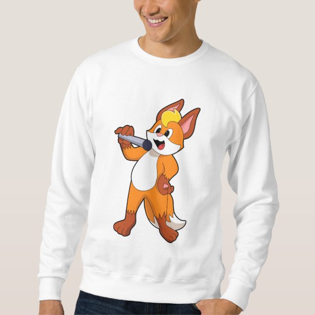 Sweatshirt Fox as Singer with Microphone (Devant)