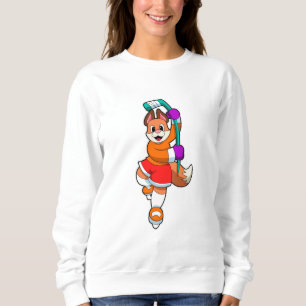 Sweatshirt Fox au hockey sur glace avec bâton de hockey sur g