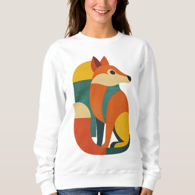 Sweatshirt FOX ILLUSTRATION GEOMETRY DESIGN T-Shirt (Devant)