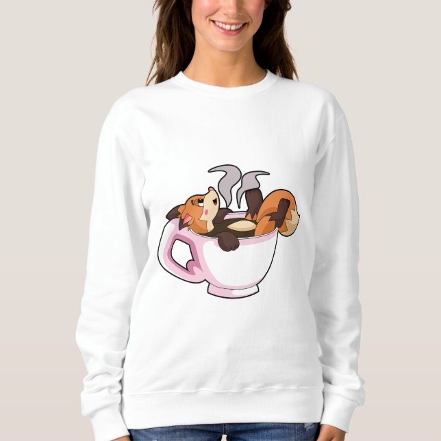 Sweatshirt Fox with Coffee (Devant)