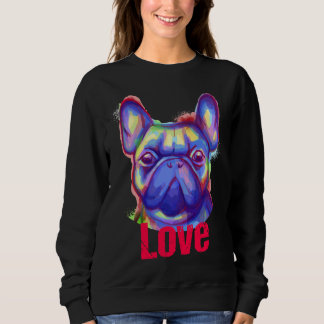 Sweatshirt Français Bulldog Aquarellé Pour Les Propriétaires 