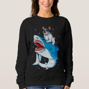 Sweatshirt Français Bulldog Shark T Kids Men Space Galaxy Jaw