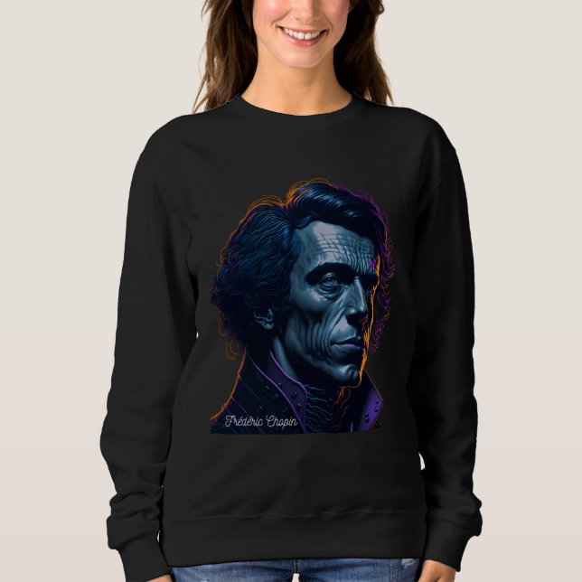 Sweatshirt Frederic Chopin Portrait Pianist Composer Illustra (Devant)