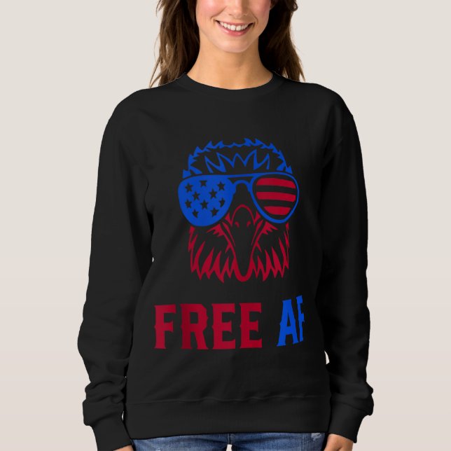 Sweatshirt FREE AF USA Drapeau américain Aigle patriotique 4  (Devant)