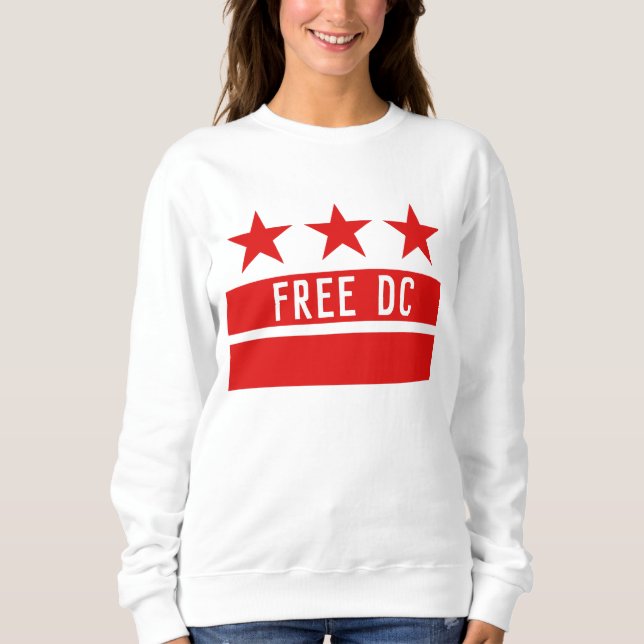 Sweatshirt Free DC Inspiré par Washington DC Flag (Devant)