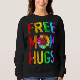 Sweatshirt Free Mom Hugs Gay pride Lgbt Daisy Rainbow Flower