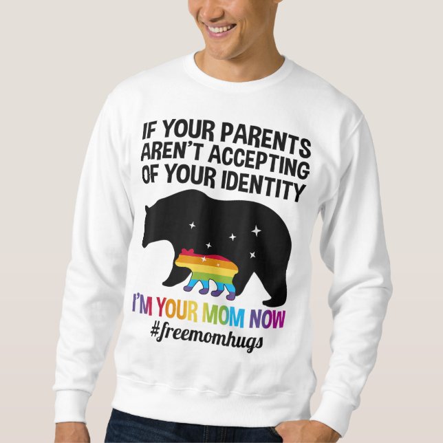 Sweatshirt Free Mom Hugs LGBT Pride Cadeaux Mama Bear LGBT Mo (Devant)