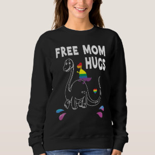 Sweatshirt Free Mom Hugs Lgbt Pride Papa Dinosaur Rex