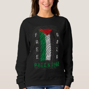 Sweatshirt Free Palestine Gaza Ville Vert Rouge Blanc Pays F