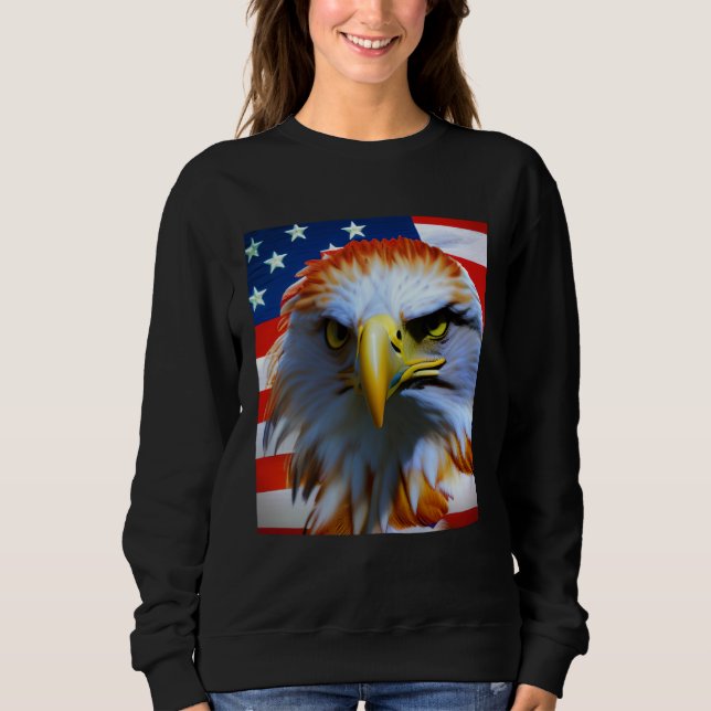 Sweatshirt Freedom Eagle 4th Of July American Veteran (Devant)
