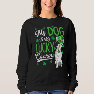 Sweatshirt French Bulldog Est Mon Lucky Charm Jour de la Sain
