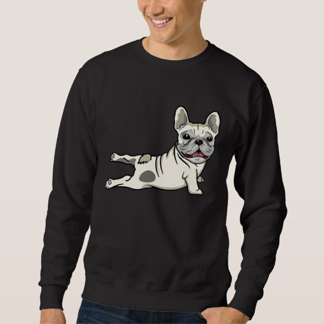 Sweatshirt French Bulldog Yoga Frenchie Namaste Men (Devant)