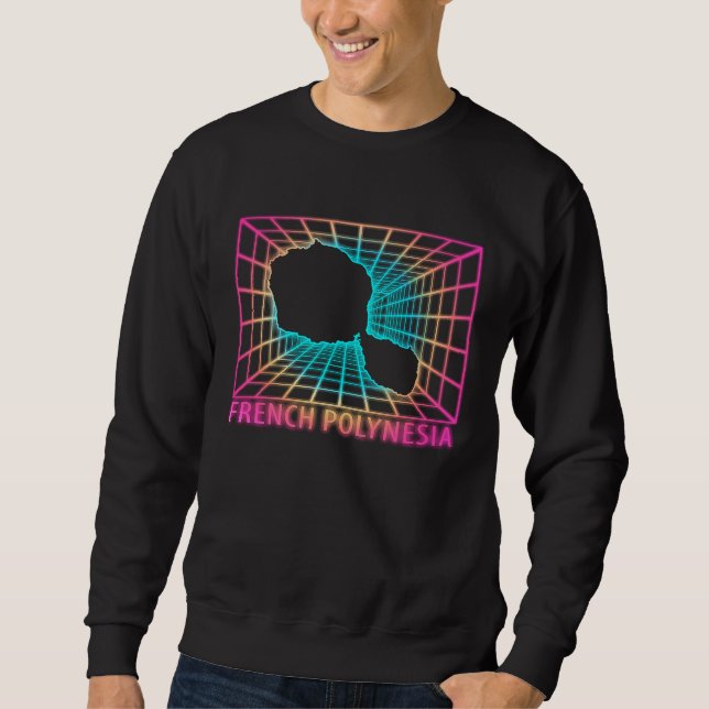 Sweatshirt French Polynesia Map French Polynesian (Devant)