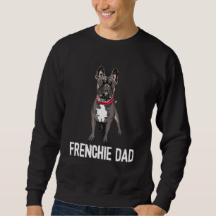 Sweatshirt Frenchie Papa Noir Français Buldog Père Hommes