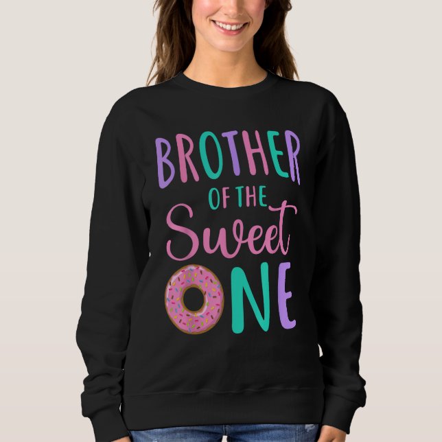 Sweatshirt Frère de la douce Un Bro 1er anniversaire fille Do (Devant)