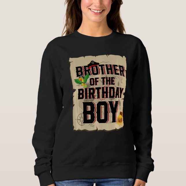 Sweatshirt Frère De L'Anniversaire Garçon Pirate Thème 5ème A (Devant)
