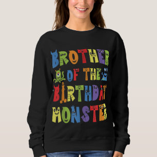 Sweatshirt Frère Du Monstre D'Anniversaire Alien Enfant B-day