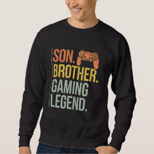 Sweatshirt Frère Fils Légende du jeu Rétro Gamer Garçons Enfa
