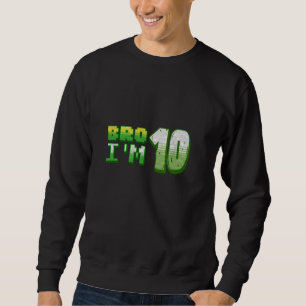 Sweatshirt Frère, j'ai 10 ans Gamer Boy Pixel Numéro Dixième 