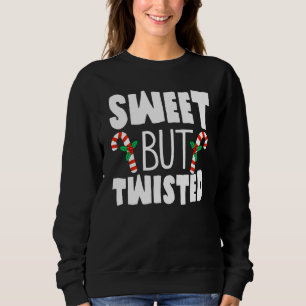 Sweatshirt Friandise de Noël Canne à Sucre Douce Mais Tordue