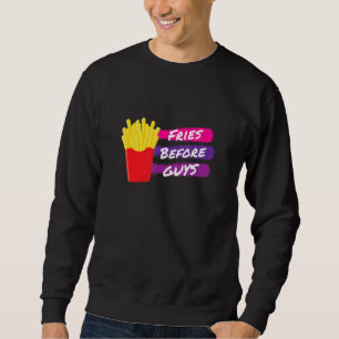 Sweatshirt Fries Avant Les Gars, Fries Françaises Drôle, Mign