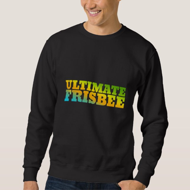 Sweatshirt Frisbee Ultime Conçu Avec Des Couleurs Naturelles (Devant)