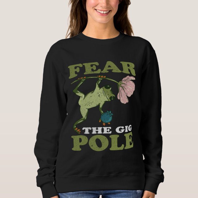Sweatshirt Frog Hunting Fear The Gig Pole Frog Catching (Devant)