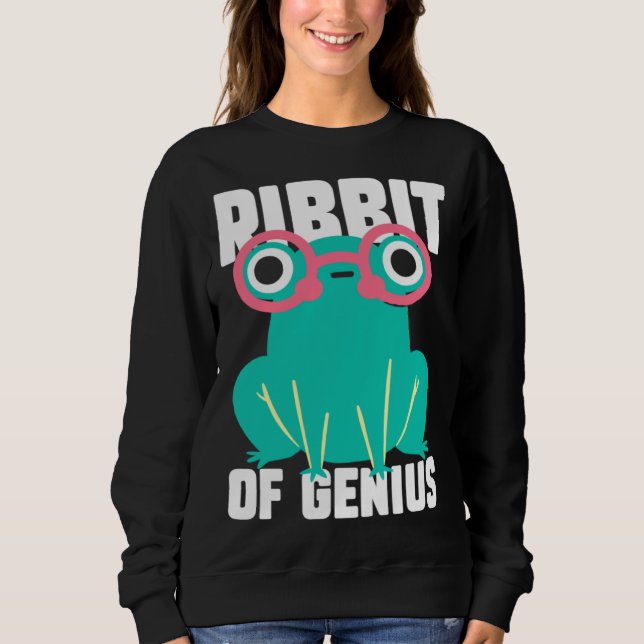 Sweatshirt Frog Toad  Ribbit of Genius (Devant)