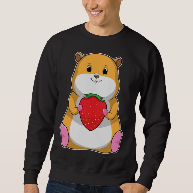 Sweatshirt Fruit de fraise à l'hamster (Devant)
