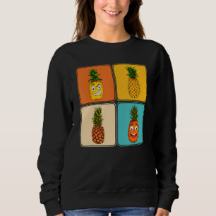 Sweatshirt Fruit Exotique d'Été  Pop  Ananas Tropical