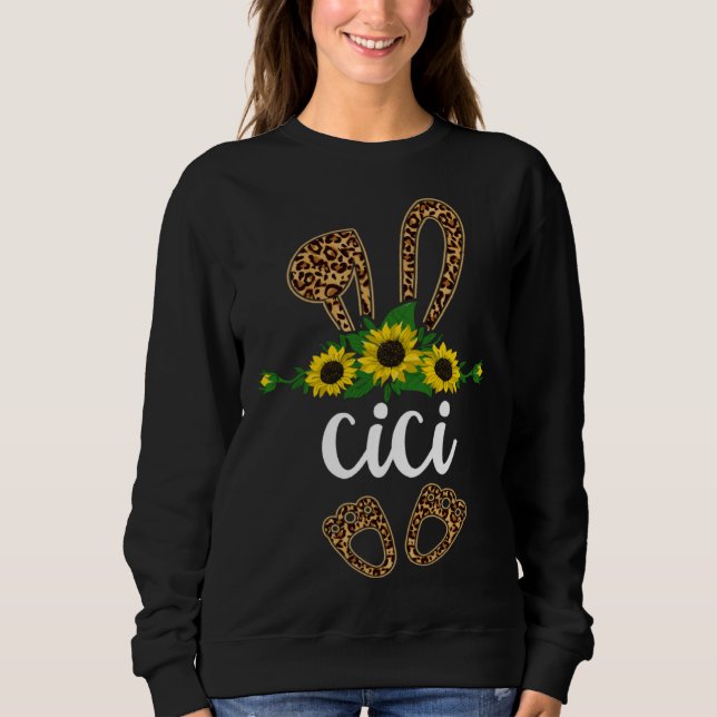 Sweatshirt Fun Bunny Cici Sunflower Shirt, Easter Day Bunny G (Devant)