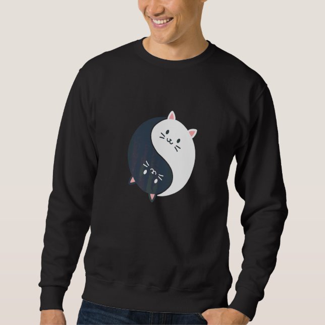 Sweatshirt Fun Chat Yin Et Yang (Devant)