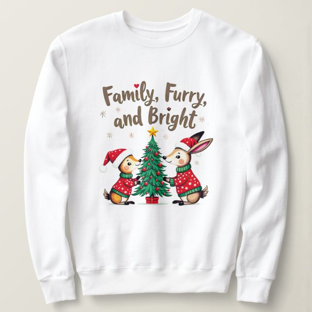 Sweatshirt Fun Family Christmas Forest Animals T-shirt (Design devant)