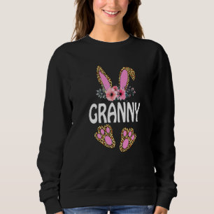 Sweatshirt Fun Flower Floral Leopard Bunny Granny Happy Easte