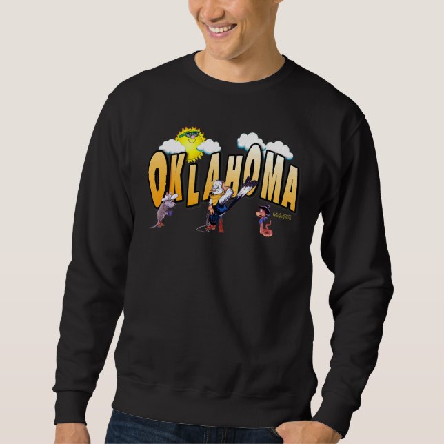 Sweatshirt Fun Oklahoma State Bird Scissor Tail, Armadillo, A (Devant)
