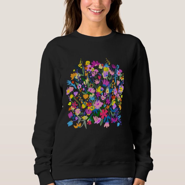 Sweatshirt Fun womens grow positive thoughts, inspirational,  (Devant)