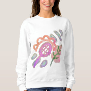 Sweatshirt Funky Abstrait Floral Wearable Art
