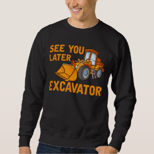 Sweatshirt Funky Construction Excavator Dit Garçons Toddler