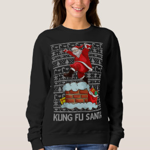 Sweatshirt Funky Kung Fu Santa Claus Chimney Laid Noël S